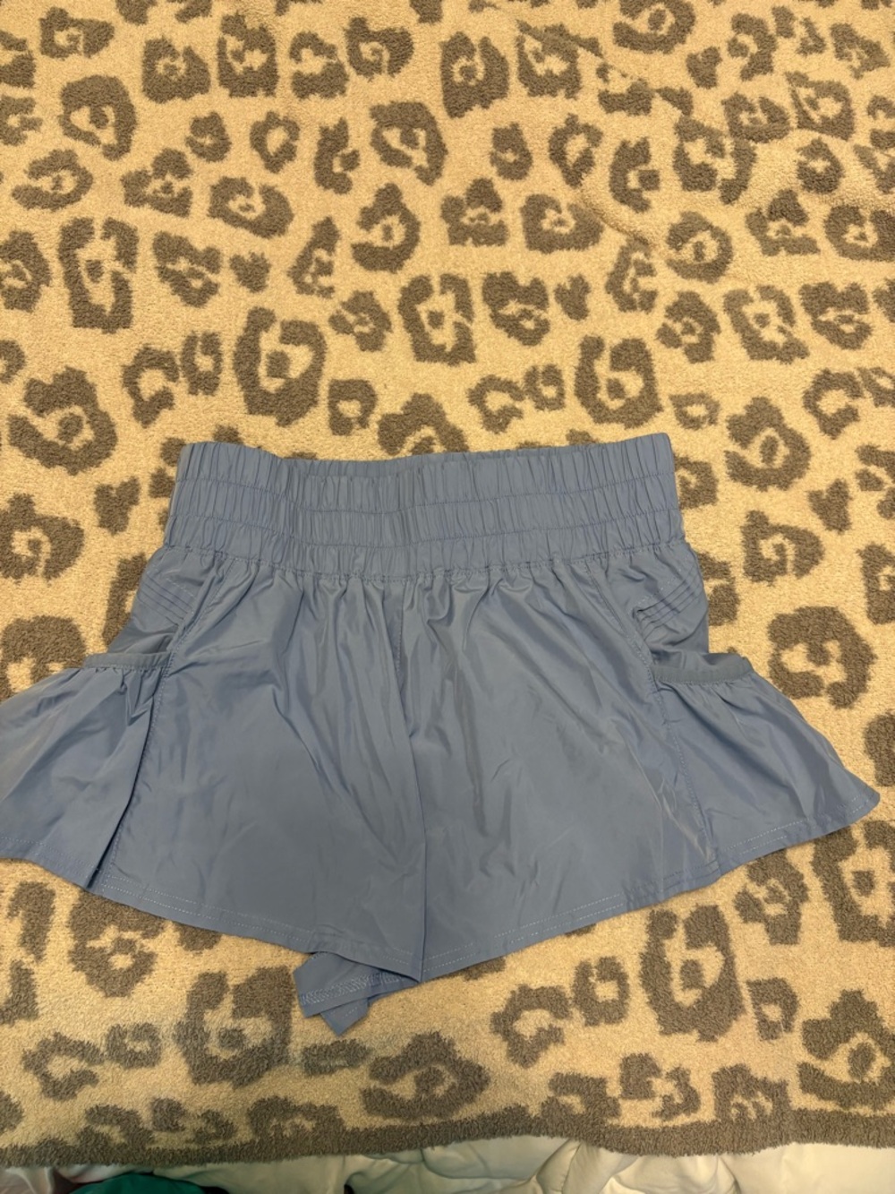 FP Movement by Free People Sky Blue Athletic Elastic-Waist Shorts